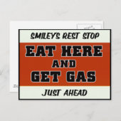 Eet en krijg hier Gas Briefkaart (Voorkant / Achterkant)