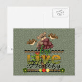 Eet en leef gezond briefkaart (Voorkant / Achterkant)