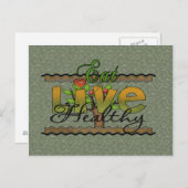 Eet en leef gezond briefkaart (Voorkant / Achterkant)