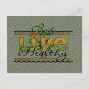 Eet en leef gezond briefkaart