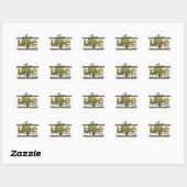 Eet en leef gezond ronde sticker (Vel)