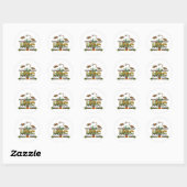 Eet en leef gezond ronde sticker (Vel)