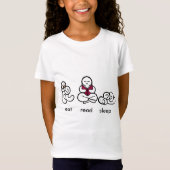 Eet en lees slaap t-shirt (Voorkant)