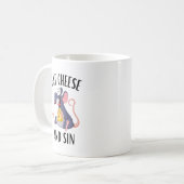 Eet- en zonkaas koffiemok (Voorkant links)