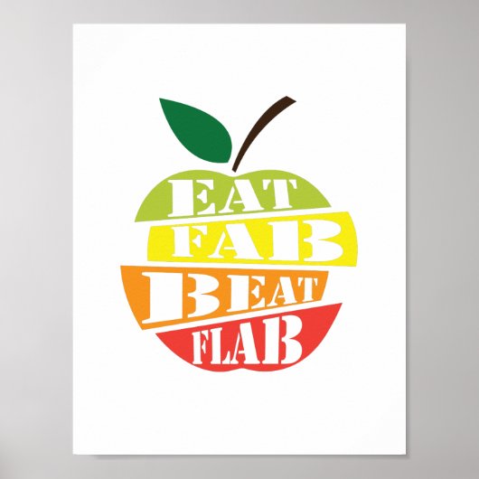 Eet fantastisch, versla vet citaat ontwerp poster (Voorkant)