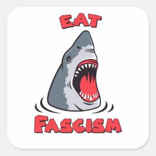 Eet Fascisme Anti-Fascist Vierkante Sticker