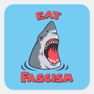 Eet Fascisme Anti-Fascist Vierkante Sticker