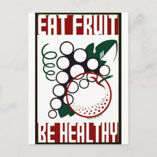 Eet Fruit - Gezond ben - het Poster van WPA - Briefkaart