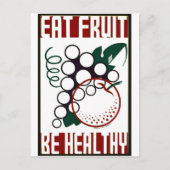 Eet Fruit - Gezond ben - het Poster van WPA - Briefkaart (Voorkant)