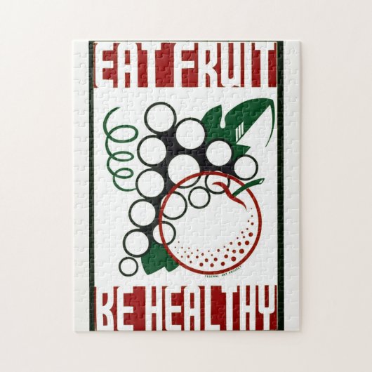 Eet fruit - wees gezond - WPA Poster - Promotie Legpuzzel (Verticaal)