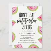 Eet geen Baby shower van Watermeloen Kaart (Voorkant)
