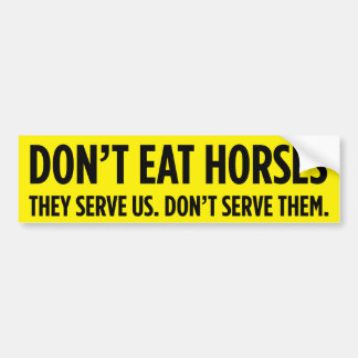 Eet geen Bumpersticker voor paarden