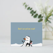 Eet geen geel sneeuwBriefkaart Briefkaart (Staand voorkant)