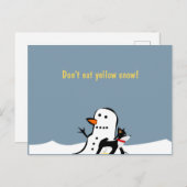 Eet geen geel sneeuwBriefkaart Briefkaart (Voorkant / Achterkant)
