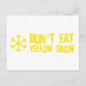 Eet geen gele sneeuw - grappig, humor, Humor Briefkaart (Voorkant)