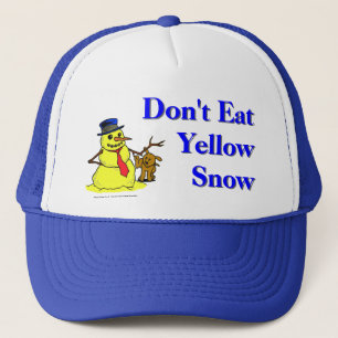 Eet geen gele sneeuw trucker pet
