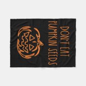 Eet geen pompoenpitten Grappige Halloween Fleece Deken (Voorkant (Horizontaal))