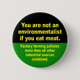 Eet geen vlees ronde button 5,7 cm