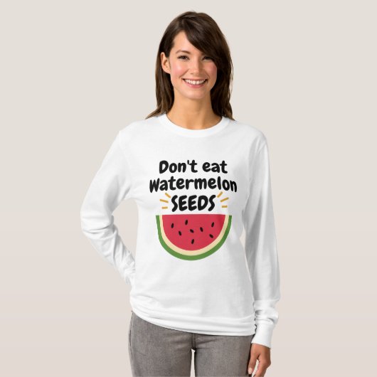 Eet geen Watermeloen Shirt, Prenancy kondigt aan T-shirt (Voorkant volledig)