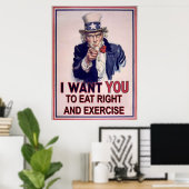 Eet Gezond En Beweeg Poster (Thuiskantoor)