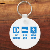 Eet gezond, slaap goed, bewegen vaak sleutelhanger (Voorkant)