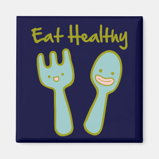 Eet gezonde Doodle Art Magnet