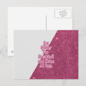 "Eet glitter voor ontbijt en schijn de hele dag." Briefkaart (Voorkant / Achterkant)