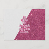 "Eet glitter voor ontbijt en schijn de hele dag." Briefkaart (Voorkant)