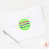 Eet goed eten! ronde sticker (Envelop)