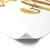 Eet goed lachen vaak gouden tipografie poster (Hoek)