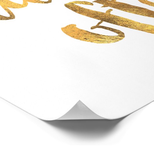 Eet goed lachen vaak gouden tipografie poster (Hoek)