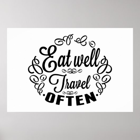 Eet goed Reis vaak Poster (Voorkant)