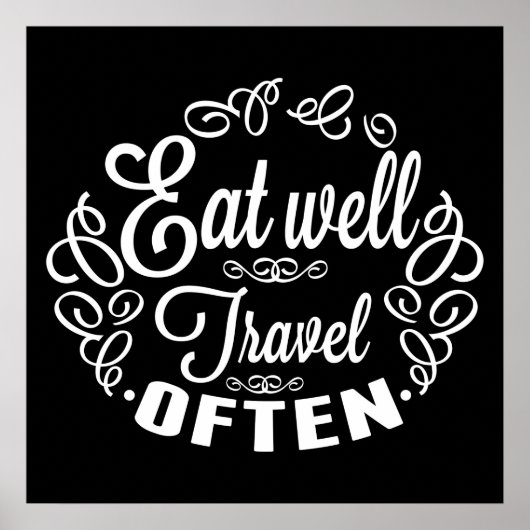 Eet goed Reis vaak Poster (Voorkant)