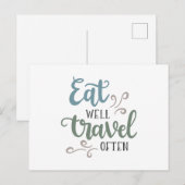 Eet goed reizen vaak briefkaart (Voorkant / Achterkant)