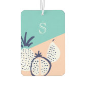 Eet goed reizen vaak chique tropisch fruit monogra luchtverfrisser (Achterkant)