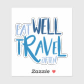 Eet goed reizen vaak Sticker (Vel)