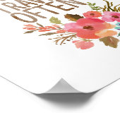 Eet goed reizen vaak | Waterverf Floral Poster (Hoek)