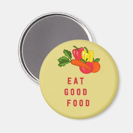 Eet goed voedsel - Keukenmagnet Magneet (Voorkant / Achterkant)