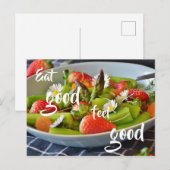 Eet goed Voel je goed / Asperges Salade Briefkaart (Voorkant / Achterkant)