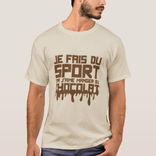 eet graag chocolade citsport humor t-shirt