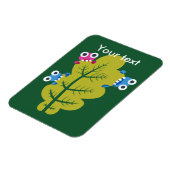 Eet groen lef voor aangepaste tekst Cute Bugs Eat  Magneet (Linkerzijde)