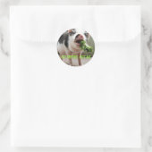 Eet groen, niet ik. ronde sticker (Tas)
