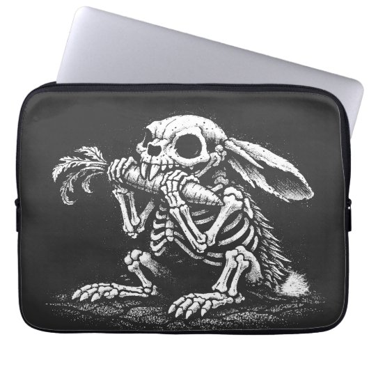 Eet Groenten – Dode Konijn door BurnsInHell Laptop Sleeve (Voorkant)