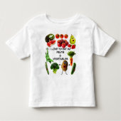 Eet groenten en fruit kinder shirts (Voorkant)