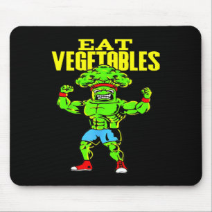 Eet Groenten Grappige Broccoli Fitness Kracht Muismat