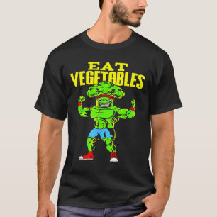 Eet Groenten Grappige Broccoli Fitness Kracht T-shirt