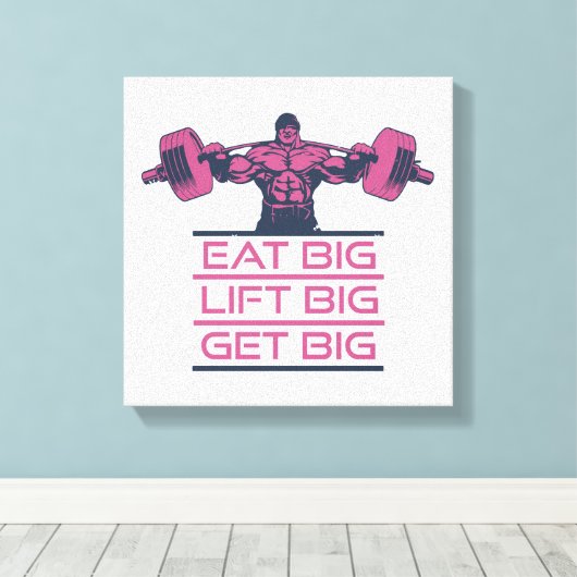 Eet grote lift grote krijgen grote canvas afdruk (Insitu (Houten vloer))