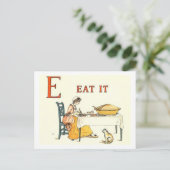 Eet het briefkaart (Staand voorkant)