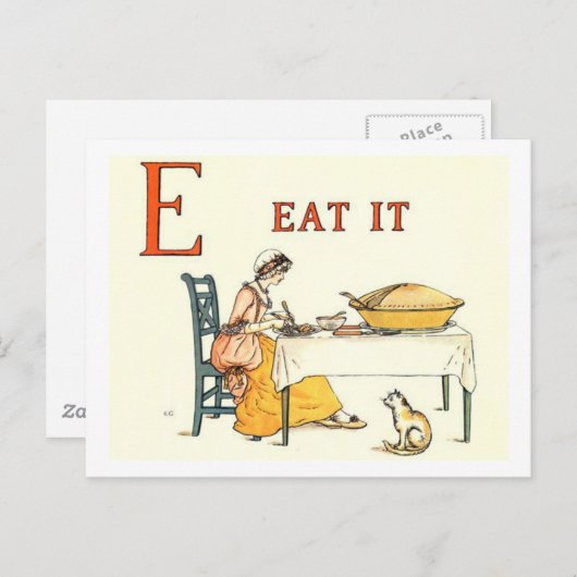 Eet het briefkaart (Voorkant / Achterkant)