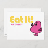 Eet het met Mr Greedy Briefkaart (Voorkant / Achterkant)